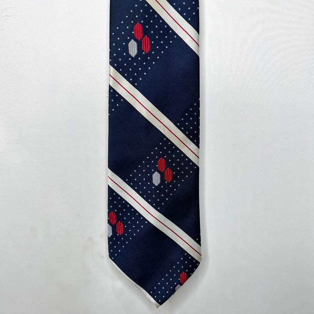 Tarrant's Men’s Necktie Vintage 70’s Neck Tie Blue Red Gray Cream Owensboro KY